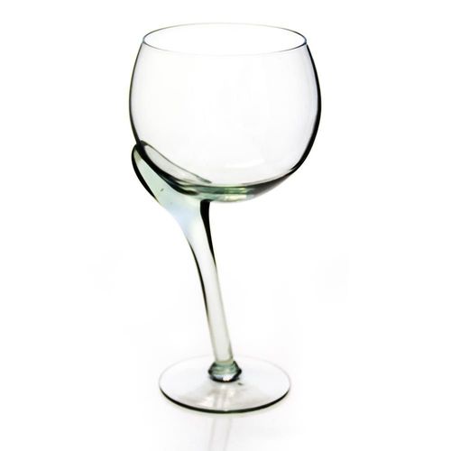 Crooked Burgunder Glas