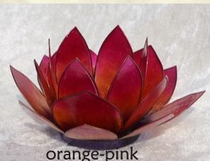 Lotus Licht groß orange-pink